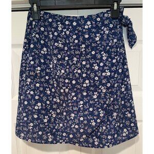 Vintage We Too Womens‎ Floral Wrap Mini Skirt Size 3 Goblincore Indie Dark Fairy
